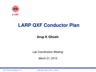 LARP QXF Conductor Plan