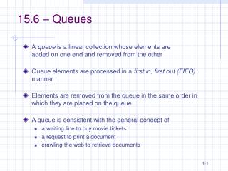 15.6 – Queues