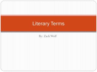 Literary Terms