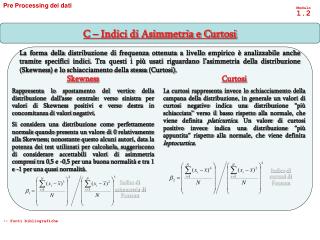 Pre Processing dei dati