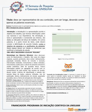 Tabela 1. Título da tabela (EXEMPLO)