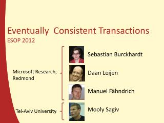 Eventually Consistent Transactions ESOP 2012