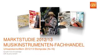 MARKTSTUDIE 2012/13 MUSIKINSTRUMENTEN-FACHHANDEL Umsatzkennziffern 2012/13 Stichprobe (N=16)