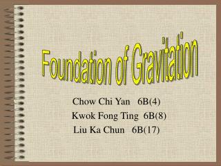 Chow Chi Yan 6B(4) Kwok Fong Ting 6B(8) Liu Ka Chun 6B(17)