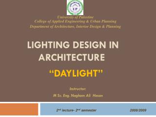 Lighting design In Architecture