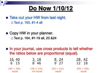 Do Now 1/10/12