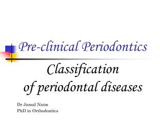 Pre-clinical Periodontics