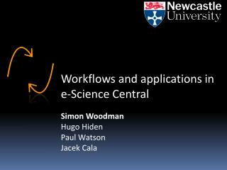 Workflows and applications in e-Science Central