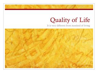 Quality of Life