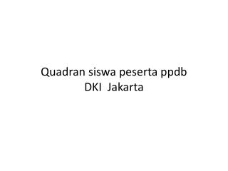 Q uadran siswa peserta ppdb DKI Jakarta