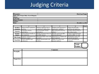 judging criteria presentation