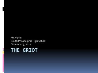 The griot