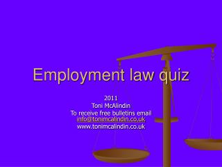 Employment law quiz