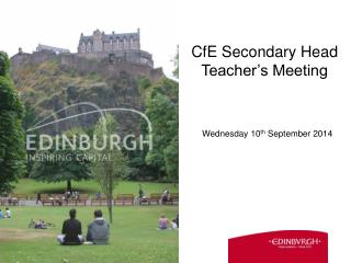 CfE Secondary Head Teacher’s Meeting