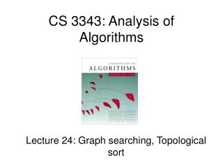 CS 3343: Analysis of Algorithms