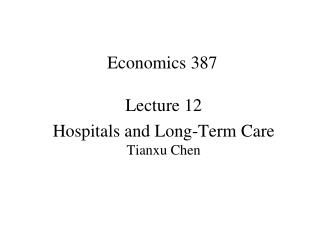 Economics 387