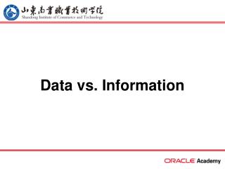 Data vs. Information