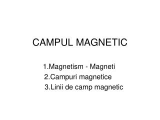 CAMPUL MAGNETIC