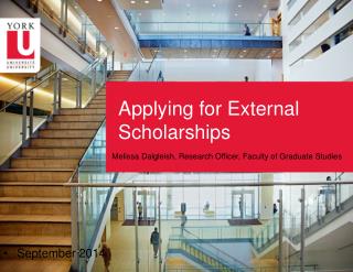 Applying for External Scholarships