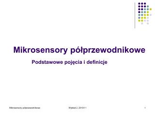 Mikrosensory półprzewodnikowe
