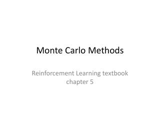 Monte Carlo Methods