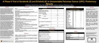 Summary Between October 2008 and December 2009 18 patients were accrued