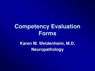 Competency Evaluation Forms