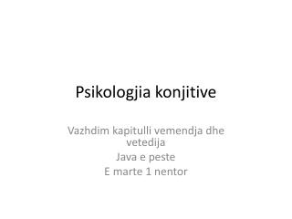 Psikologjia konjitive