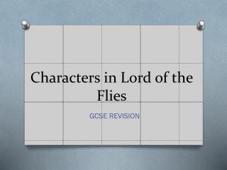 Characters in Lord of the Flies