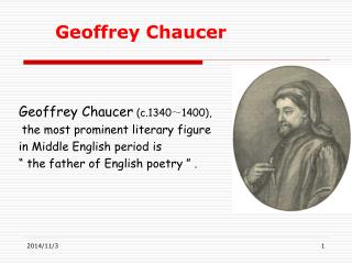 Geoffrey Chaucer
