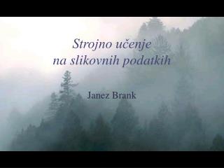 Strojno učenje na slikovnih podatkih