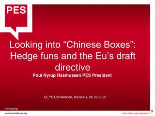 Looking into “Chinese Boxes”: Hedge funs and the Eu’s draft directive