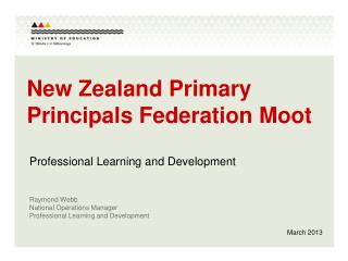 New Zealand Primary Principals Federation Moot