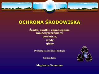 OCHRONA ŚRODOWISKA
