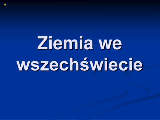 Ziemia we wszechświecie