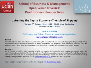 School of Business &amp; Management Open Seminar Series: Practitioners ’ Perspectives