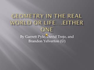Geometry in the real world or life….either one