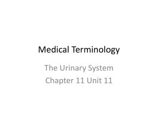 Medical Terminology