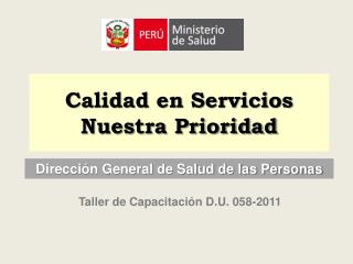 Calidad en Servicios Nuestra Prioridad