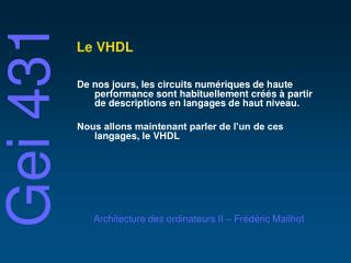 Le VHDL