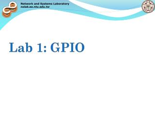 Lab 1: GPIO