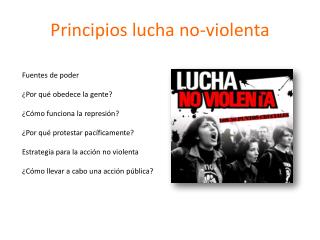 Principios lucha no- violenta