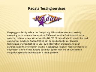 Radata Testing services