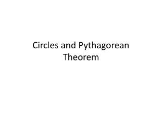 Circles and Pythagorean Theorem