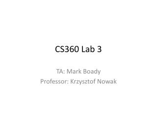 CS360 Lab 3