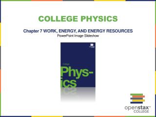 College Physics Chapter 7 WORK, ENERGY, AND ENERGY RESOURCES PowerPoint Image Slideshow