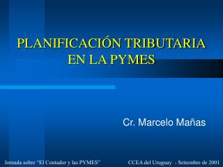 PLANIFICACIÓN TRIBUTARIA EN LA PYMES