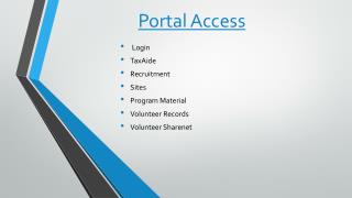 Portal Access
