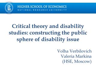 Critical theory and disability studies: constructing the public sphere of disability issue