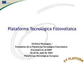 Plataforma Tecnológica Fotovoltaica